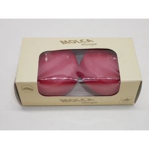Molca Designs Red Unscented Round Floating Candle Made In Netherlands